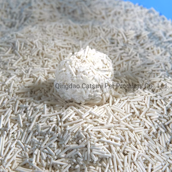Arena para gatos de tofu soluble en forma de cinturón de protección ambiental de carbono hecha en la fábrica china de productos para mascotas