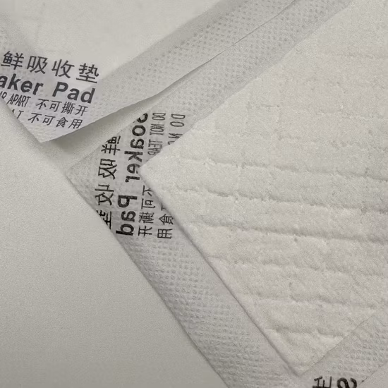 Almohadillas absorbentes para OEM de embalaje de mariscos de carne aceptado