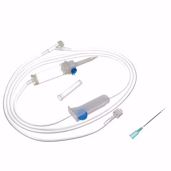 Conjunto de infusión ordinaria médica desechable Conjunto IV con/sin aguja Aprobación CE