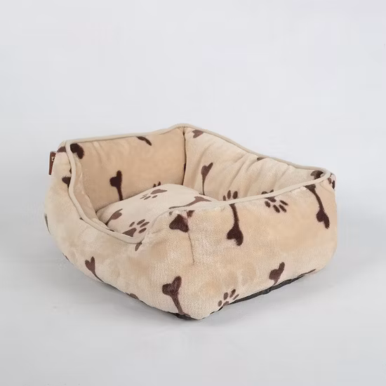 Productos para mascotas, funda extraíble plegable de viaje con estampado personalizado para exteriores, PV, pompón de felpa esponjoso, cama para mascotas para perros y gatos a la venta