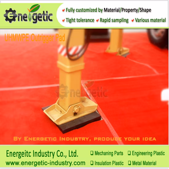 Color negro Anti-impacto UHMWPE Hard Utility Truck Outrigger Pad/Pure Material Outrigger Pads/Diferentes colores UHMWPE Crane Outrigger Pads/UHMWPE/HDPE Jack Pad/Cr